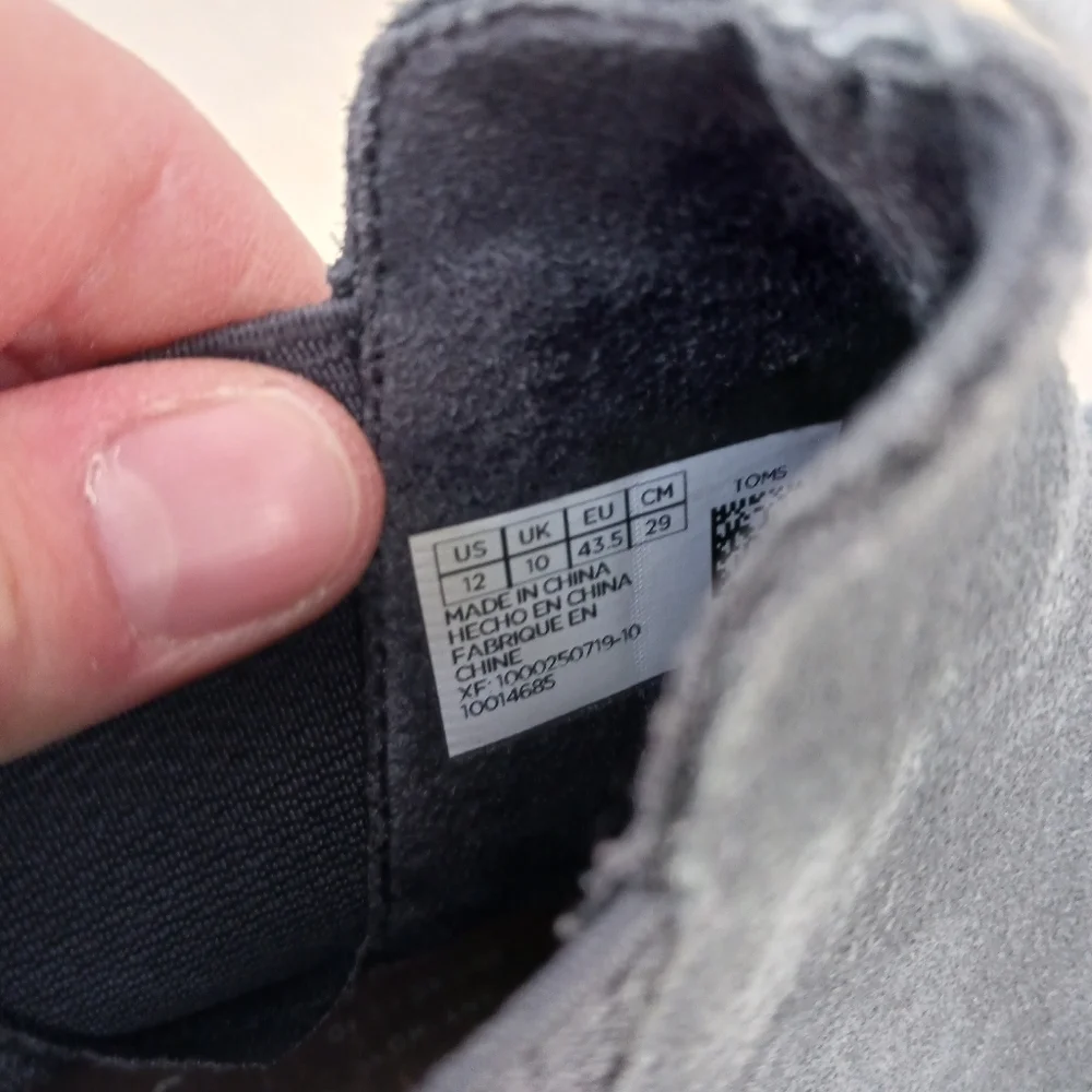 TOMS‎ Kelsey Wedge  Grey Suede Bootie Ankle Boot Women's Size 12